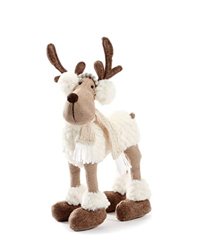 Giftcraft 683931 Christmas Standing Reindeer D√©cor, Small, 11.02-inch Height, MDF and Polyester