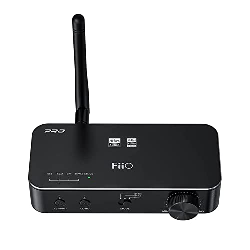 FiiO BTA30PRO Amplifier Bluetooth Receiver Portable Headphone Amps Transmitter Stereo Wireless High Resolution aptX/LDAC DSD256 Optical/Coaxial/Line-Out for PC/TV/Speaker/Home Audio