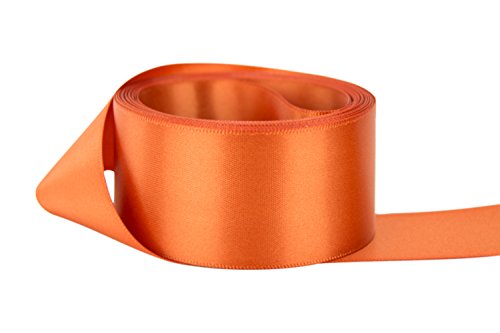 Ribbon Bazaar Double Faced Satin 3/8 inch Copper 50 Yards 100% Polyester Ribbon