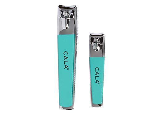 Cala Soft touch mint nail clipper duo
