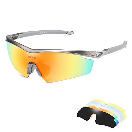 Duco Polarized Sports Mens Sunglasses for Driving Running Cycling Sun Glasses 6216 (Gunmetal)