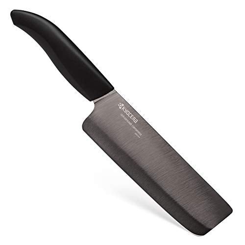 Kyocera FK-150 NBK Revolution Nakiri Ceramic Knife, 6-inch Vegetable Cleaver, Black