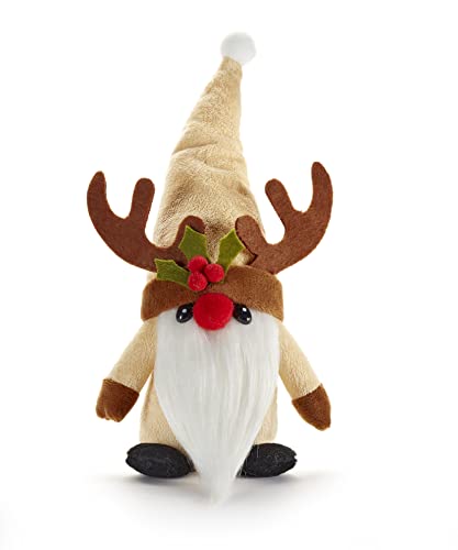 Giftcraft 474534 Reindeer Gnome, 10 inch, Polyester, Rudy