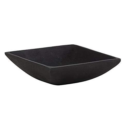 Creative Brands MR612 47th & Main Rustic Square Bowl, Medium, Cast Iron Black