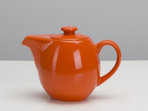 OmniWare Teaz Orange Stoneware 24 Ounce Teapot with Stainless Steel Mesh Infuser