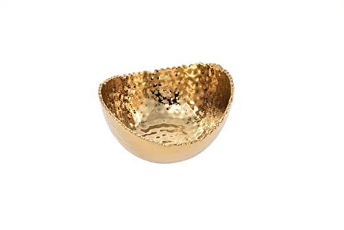 Pampa Bay Small Oval Bowl, 5.25-inch Length, Gold