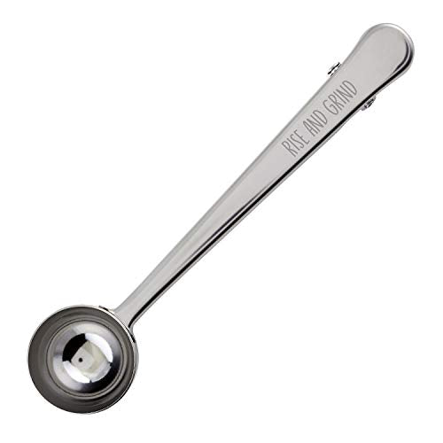 Creative Brands SB Design Studio SIPS Stainless Steel Coffee Clip/Scoop, 6.75-Ounces, Rise and Grind
