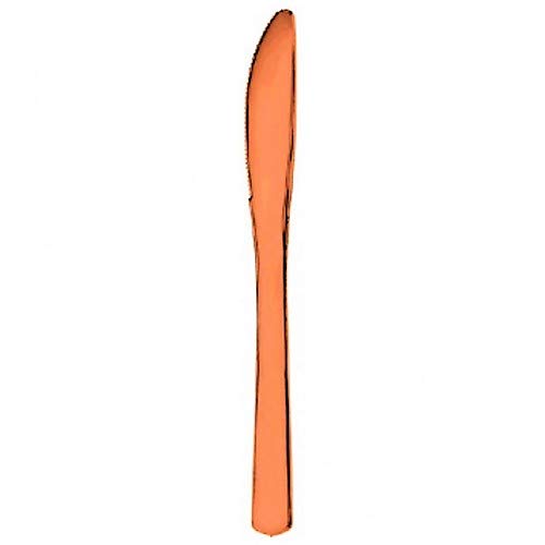 Amscan Premium Plastic Knives | Rose Gold | Pack of 32 | Party Supply