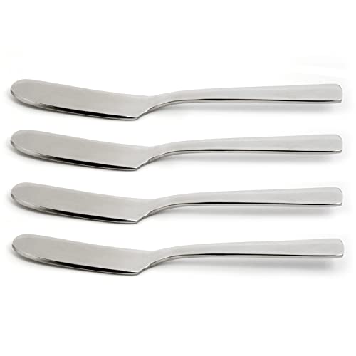 Norpro Set of 4 Polished Silver Stainless Steel Spreaders, Dishwasher Safe,