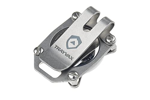 Trayvax Tracer Airtag Keychain, 1.83-inch Length, Silver, Stainless Steel, For Everyday Use, For Wallets, Keys