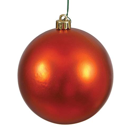 Vickerman 10" Burnished Orange Matte Ball Ornament