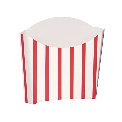 Unique Industries Red & White Striped Paper Snack Containers, 8ct