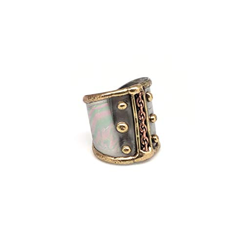 Anju Jewelry Mixed Metal Cuff Ring