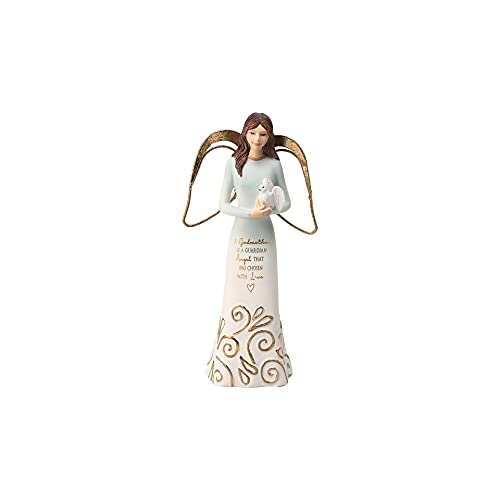 Pavilion Gift Company A Godmother is A Guardian Chosen with Love 5.5 Inch Angel Figurine, White