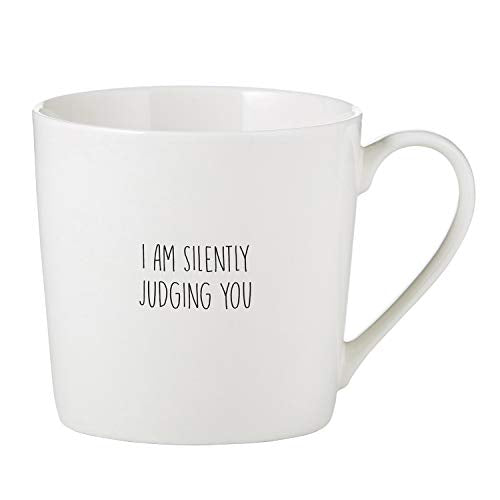 Creative Brands Santa Barbara Design Studio SIPS Drinkware Bone China Cafe Mug/Coffee Cup, 14 oz, Silently Judging