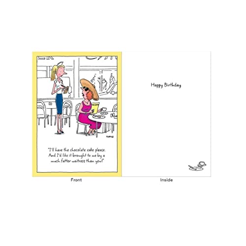 Design Design Fatter Waitress Birthday Card-Her
