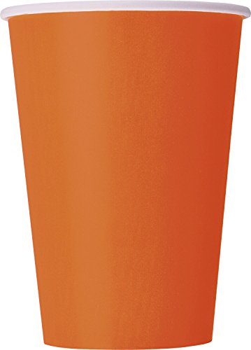 Unique Industries Party Tableware, 12 oz, Orange