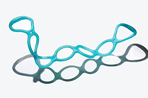 Vitos Fitness Multi-Ring Jelly Tube Chest Expander | Yoga Pilates Boxing Core Training Tube Bands (7 Ring 33.8", Blue)