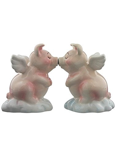 Pacific Trading 1 X When Pigs Fly Hog Heaven Magnetic Salt & Pepper Shaker Set S/P