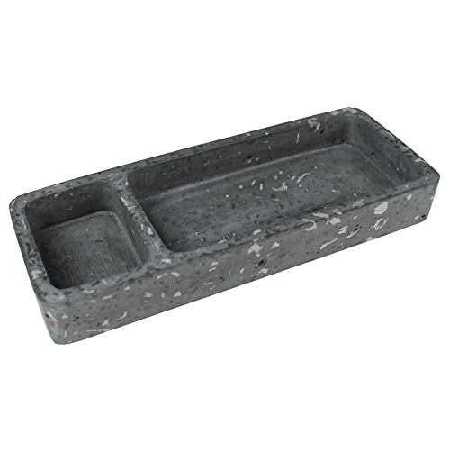HomArt Organizer, 9.50-inch Length, Black Terrazzo