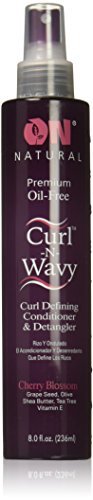 R&R Corp. On Natural On Curl and Wavy Curl Defining Conditioner & Detangler, Cherry Blossom, 8 Ounce