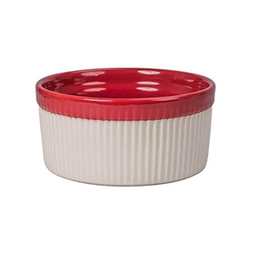 BIA Cordon Bleu Quatro 4.5-Ounce Ramekin Dish, Set of 4, Sand/Spice Red