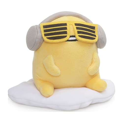 GUND Gudetama with Sunglasses and Headphones Lazy Egg Sanrio Plush, Yellow, 5