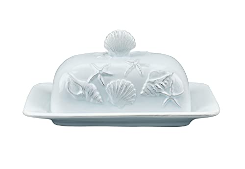 Blue Sky Clayworks 20770 Laguna Coastal Butter Dish, Blue