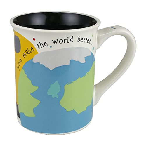 Enesco Our Name is Mud World Universe Mug, 4.53 Inch, Multicolor, 16 oz