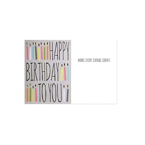 Design Design Happy Birthday In Candle Rows Birthday Card - General