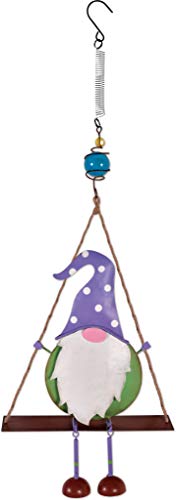 Sunset Vista Designs 93785 Gnome Hanging Bouncy (Purple Hat Swing, 23-inch Height)