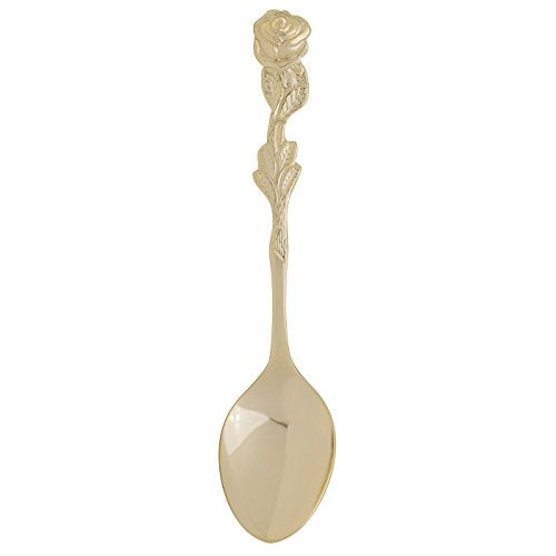 HIC Harold Import GD-9 Gold-Plated Rose Demi Spoon 4-1/2"