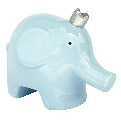 Birchwood Applesauce Baby Ceramic Piggy Bank, Blue, Elephant