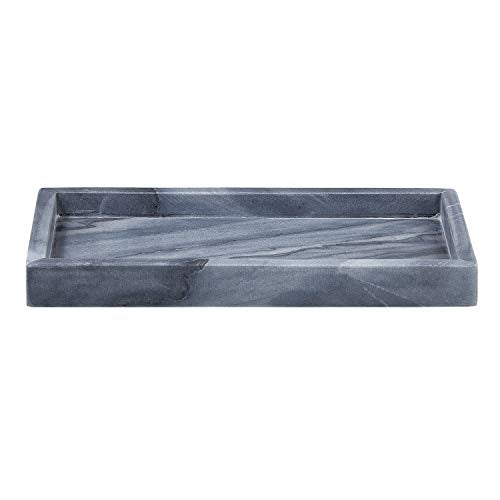 Creative Brands 47th & Main Elegant Marble Tray 13 x 6.3-inches, Grey Rectangle
