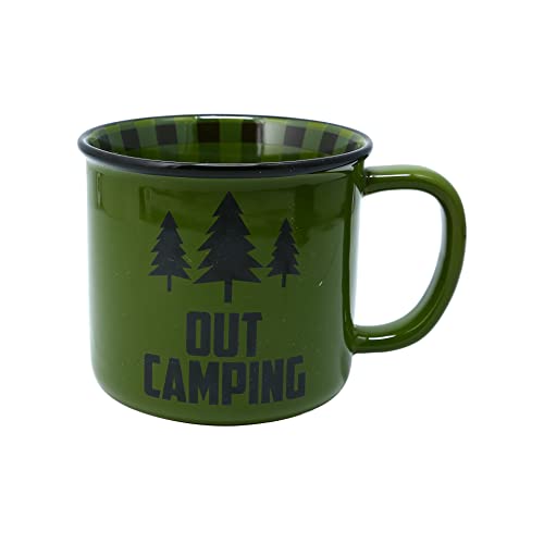 Pavilion - Out Camping - 18 oz Coffee Mug Cup For Outdoorsy Woodsy RV Tent Cabin Camper Men Women Camp Gift