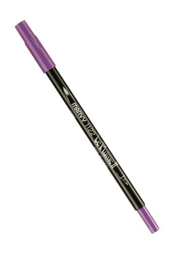 Uchida Marvy Extra Fine Tip Le Plume II Double Ender Marker Pen Art Supplies, Violet