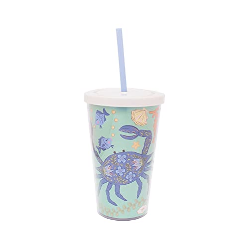 Beachcombers Crab Tumbler, 9.33-Inch Height