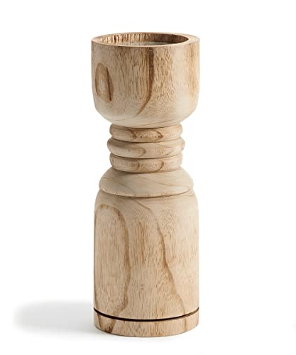 Giftcraft Wood Pedestal Candle Holder - Large