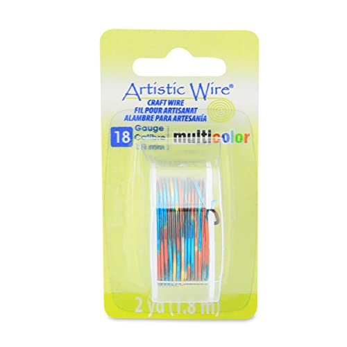 PA Distribution Artistic Wire Multicolor 18 Gauge Craft Wire, Blue/Red/Gold,AWD-18-86-02YD