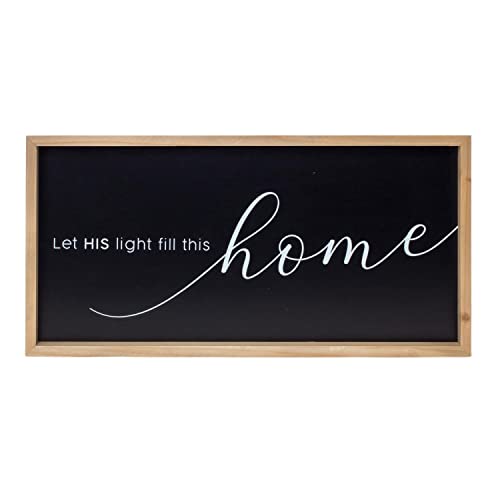 Melrose 85388 Let HIS Light Fill This Home Plaque, 23.5"L x 11.75"H, MDF/Wood