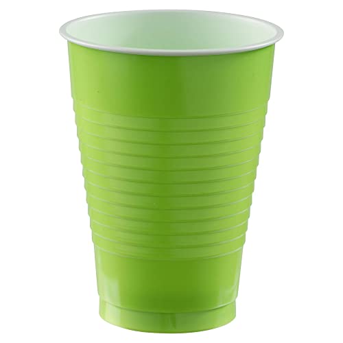 Amscan Kiwi Plastic Cups, 12 oz. - 20 Ct.