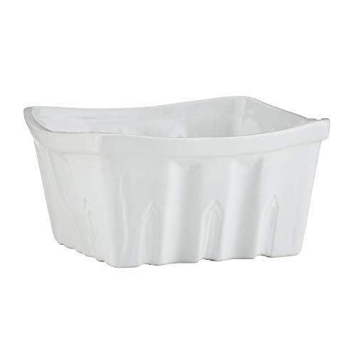 Creative Brands 47th & Main Porcelain Berry Basket, Large, White