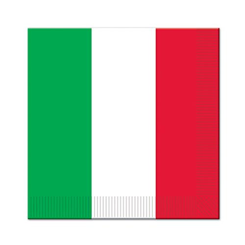 Beistle 16 Piece Disposable Paper Italian Flag Lunch Napkins Fiesta Tableware Christmas Party Supplies