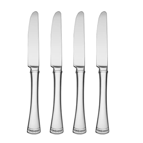 Lenox Portola Dinner Knives, Set of 4, 1.28, Metallic