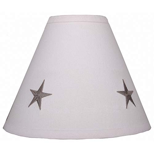 Home Collection by Raghu Danville Star Cream / Grey Star Lampshade 10" Regular Clip