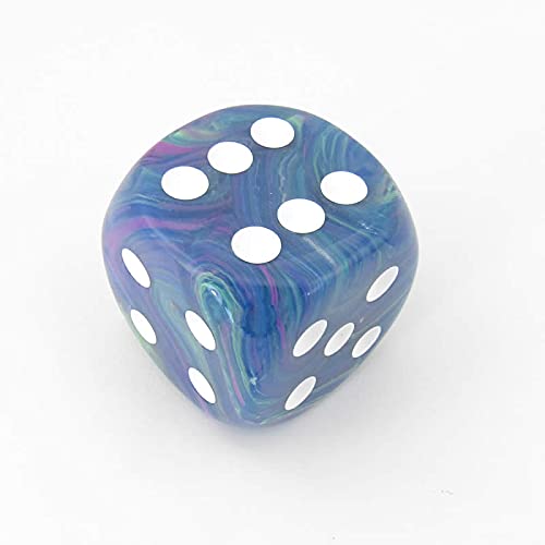 Waterlily Festive Die with White Pips D6 50mm (1.97in) Pack of 1 Chessex