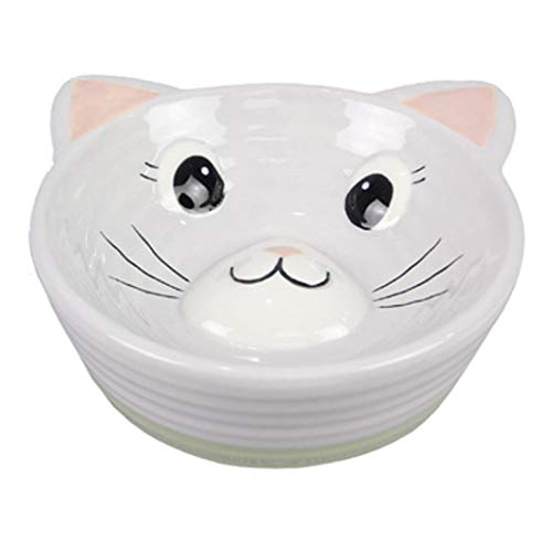 Youngs 20671 Ceramic Cat Jewelry Dish, Black and White