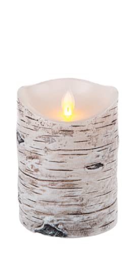 Ganz Wax LED Birch Pillar, 4-inch Height