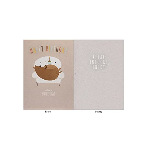 Design Design Relaxing Birthday Bear Birthday Card - General