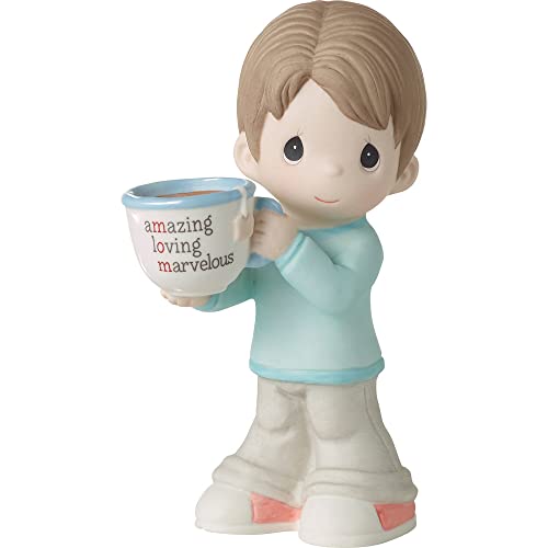 Precious Moments 223008E Mom, You‚Äôre Amazing Brunette Boy Bisque Porcelain Figurine